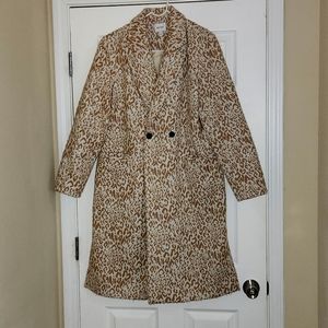 Animal print long jacket, Nine West